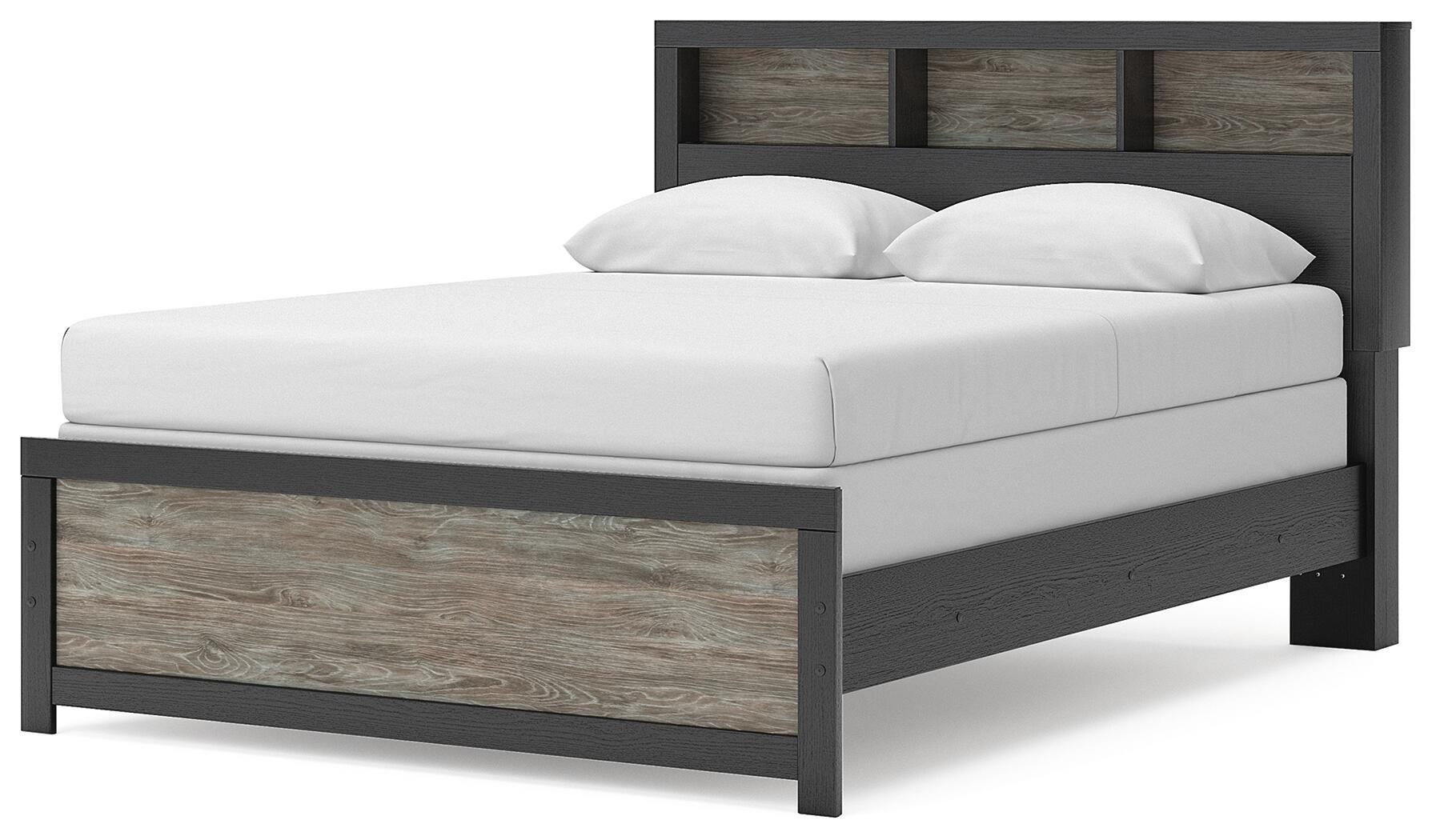 Broachmyn Bookcase Panel Bed, Dresser and Nightstand