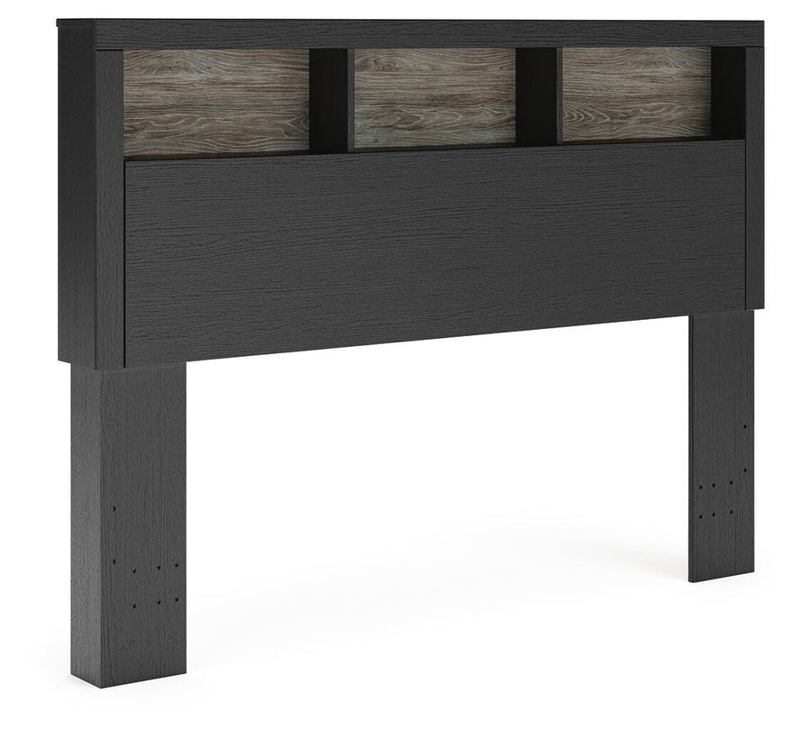 Broachmyn Lighted Bookcase Headboard