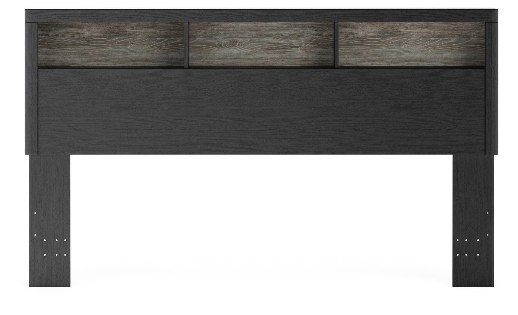 Broachmyn Lighted Bookcase Headboard