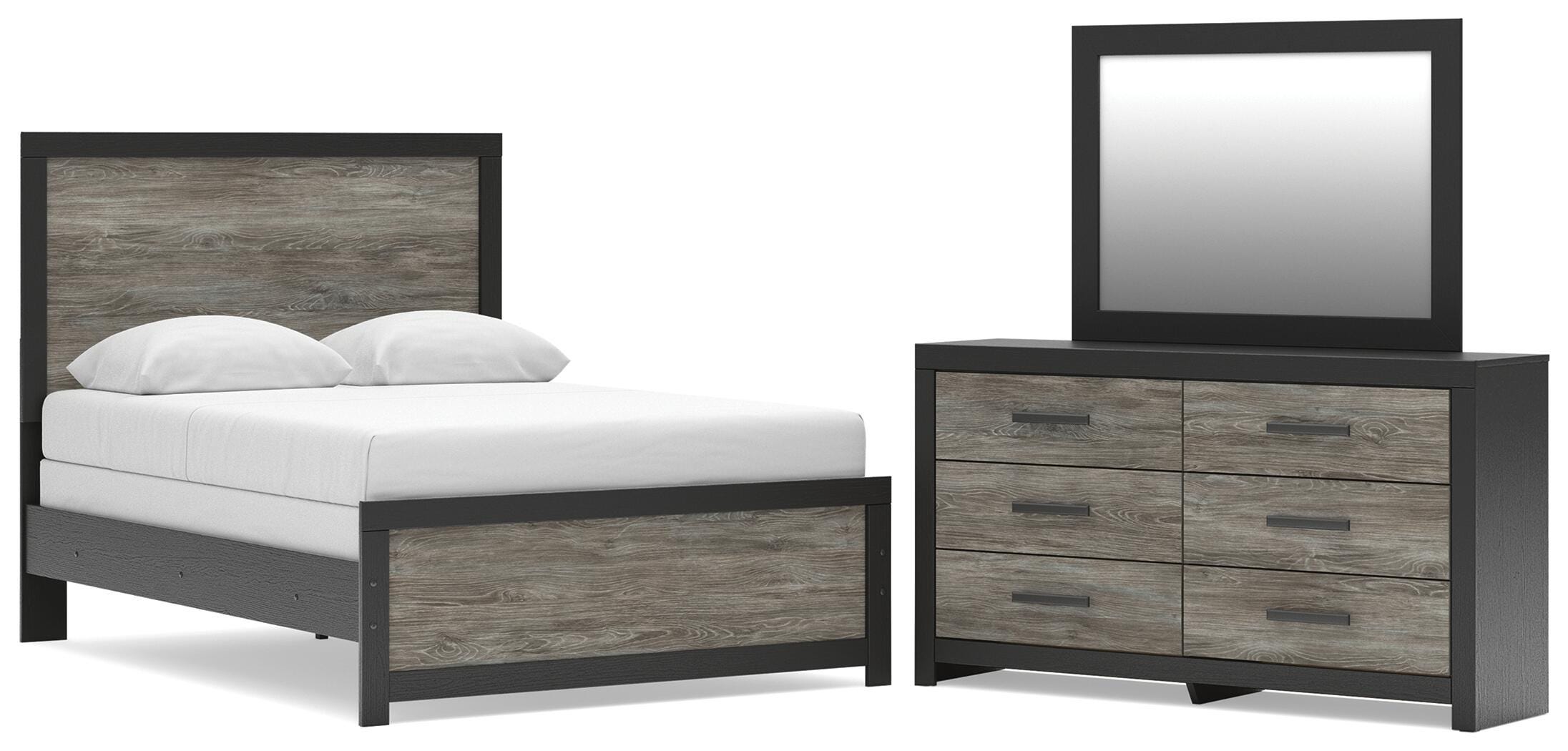 Broachmyn Panel Bed, Dresser and Mirror