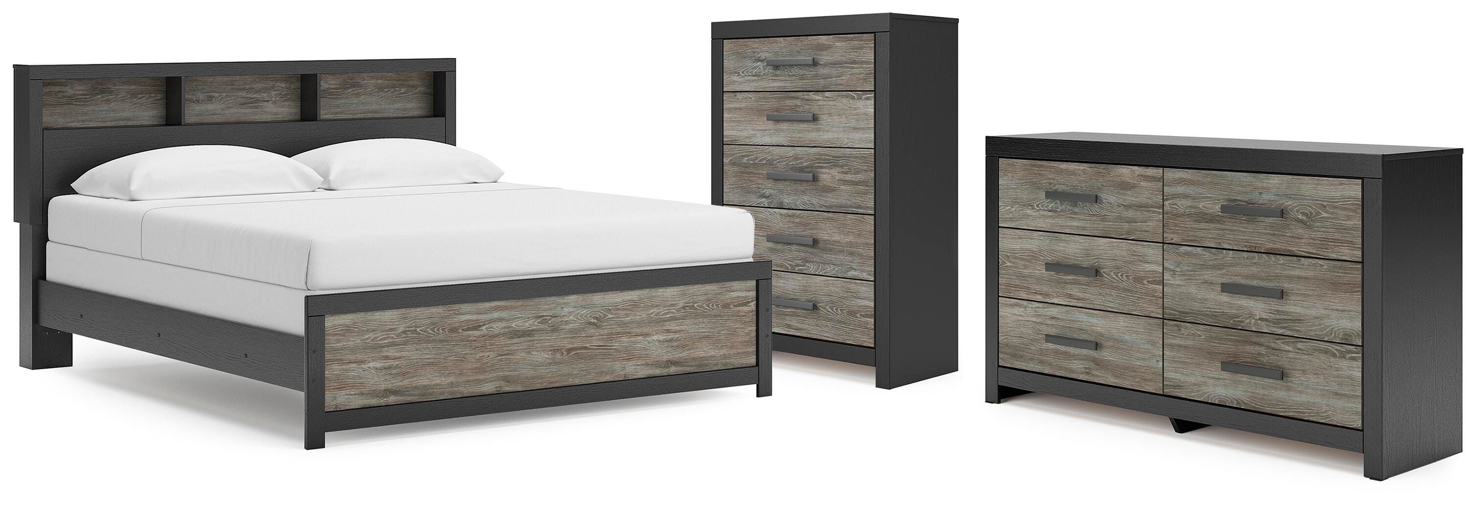 Broachmyn Panel Bed, Dresser and Chest