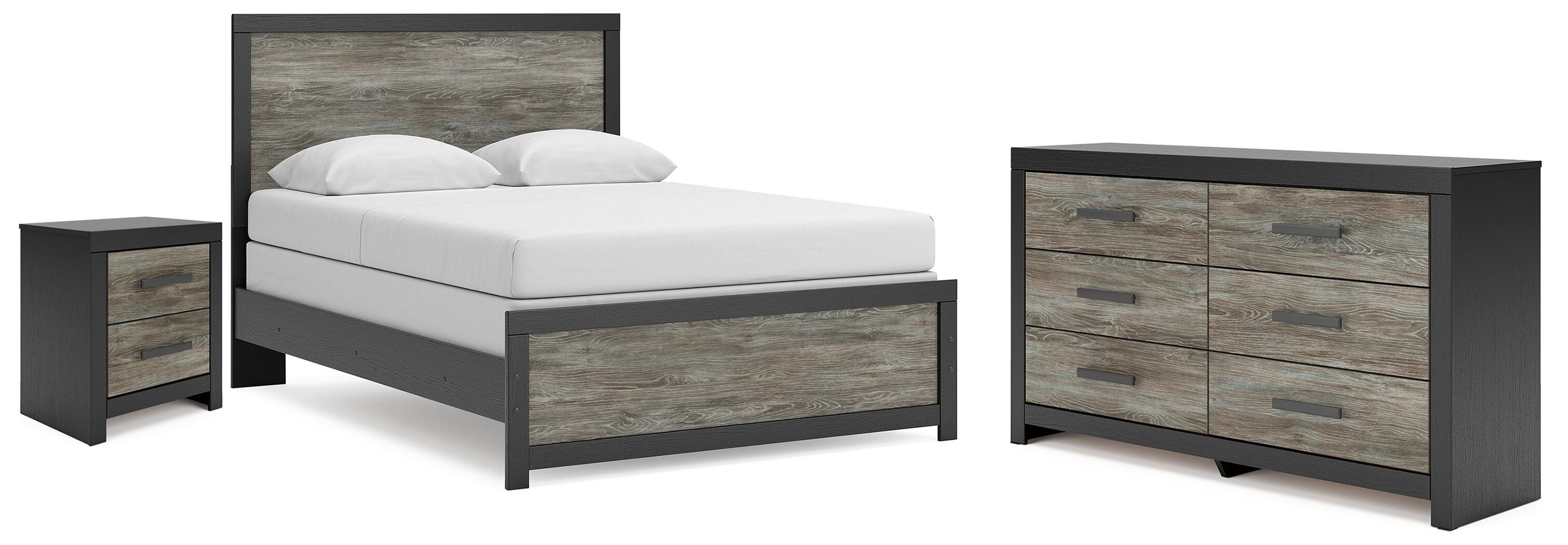 Broachmyn Panel Bed, Dresser and Nightstand