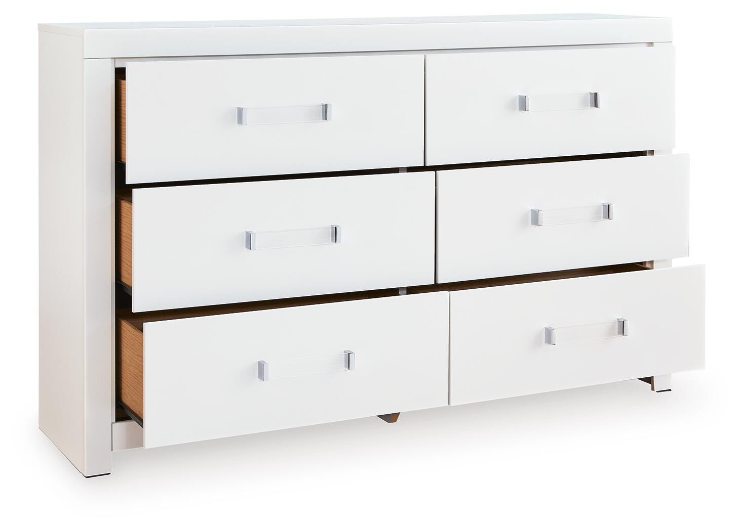 Maeling Upholstered Panel Bed, Dresser and Nightstand