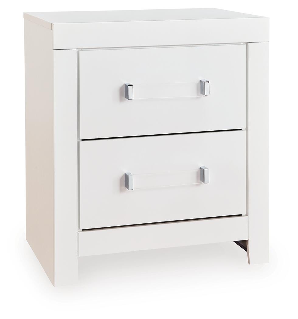Maeling Upholstered Panel Bed. Dresser, Mirror and Nightstand