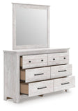 Makidern Panel Bed. Dresser, Mirror and Nightstand