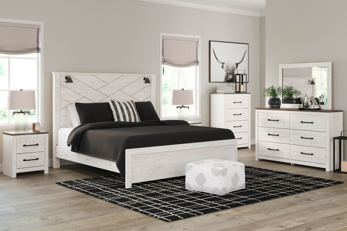 Gerridan Panel Bed, Dresser, Mirror, Chest and 2 Nightstands