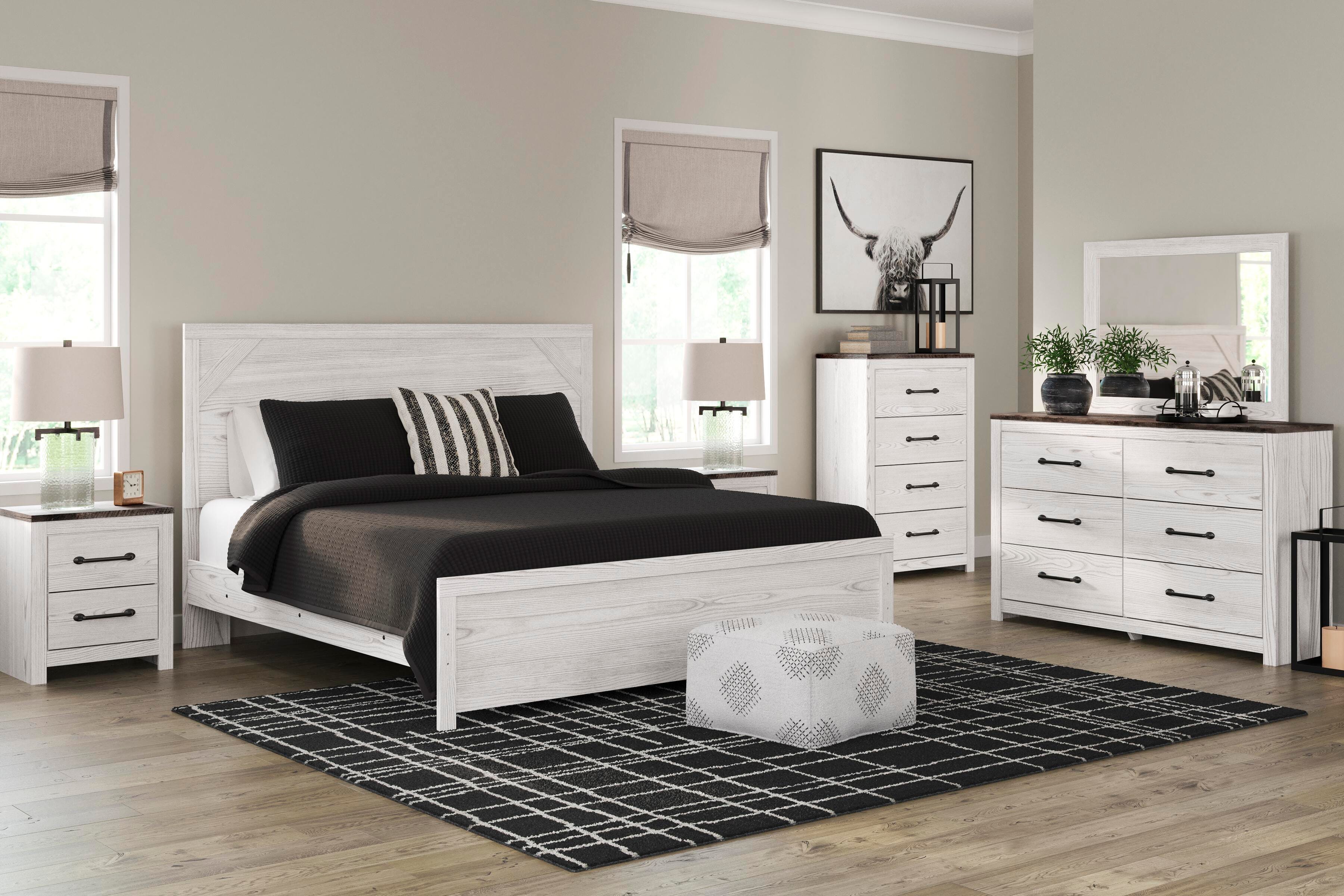 Gerridan Panel Bed, Dresser, Chest and 2 Nightstands