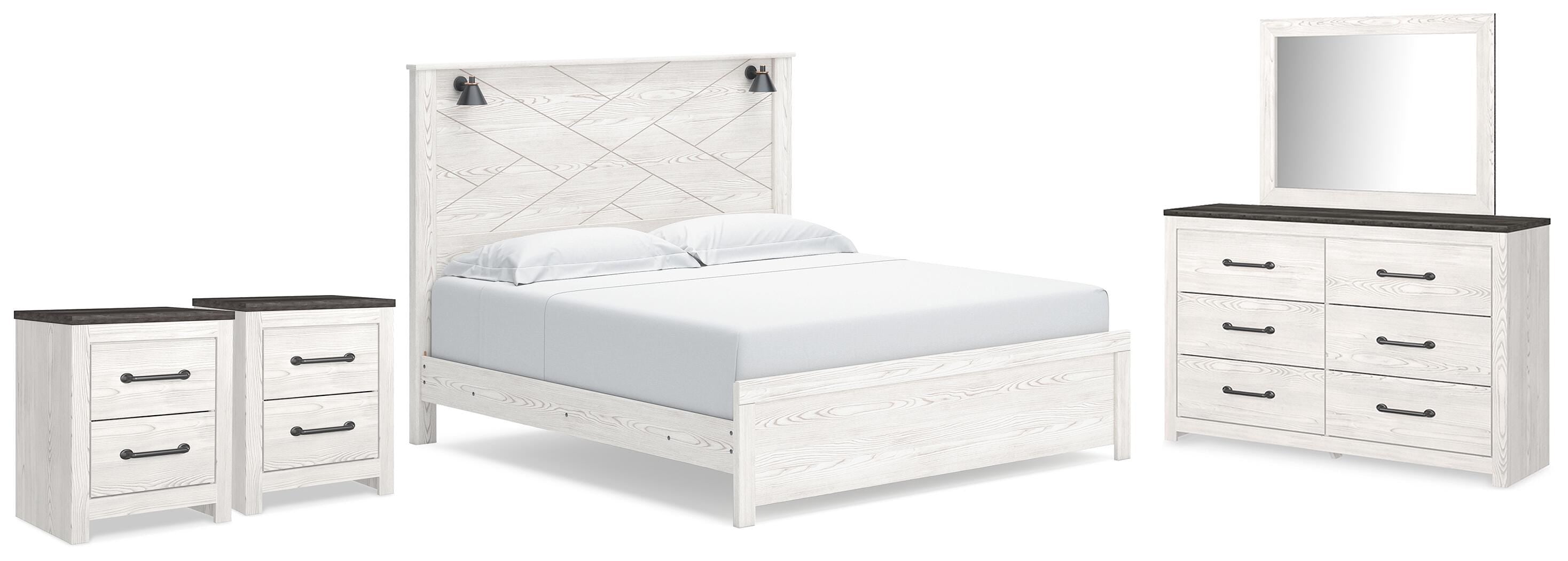 Gerridan Panel Bed, Dresser, Mirror, and 2 Nightstands