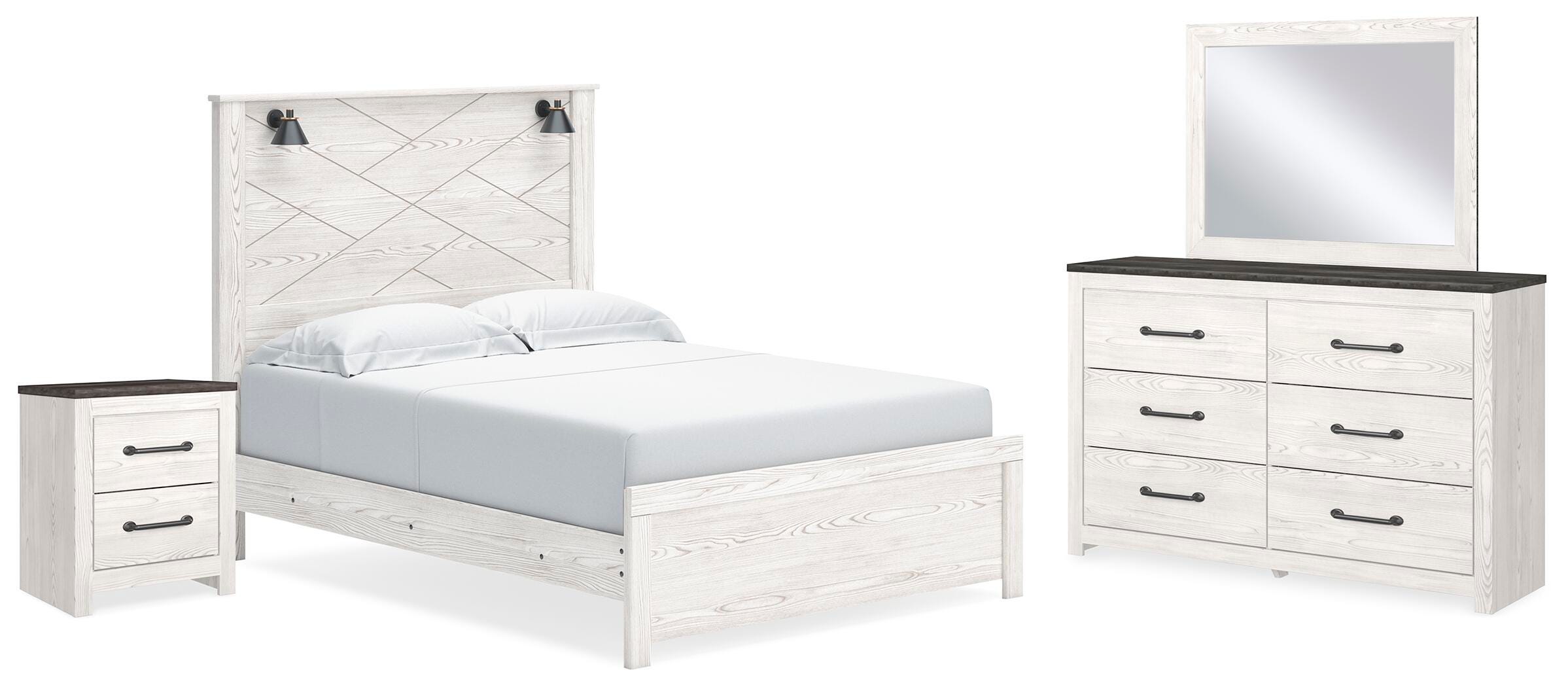 Gerridan Panel Bed, Dresser, Mirror, and Nightstand
