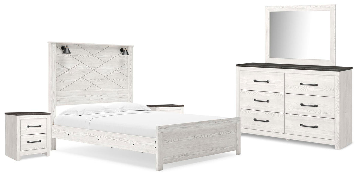 Gerridan Panel Bed, Dresser, Mirror, and 2 Nightstands