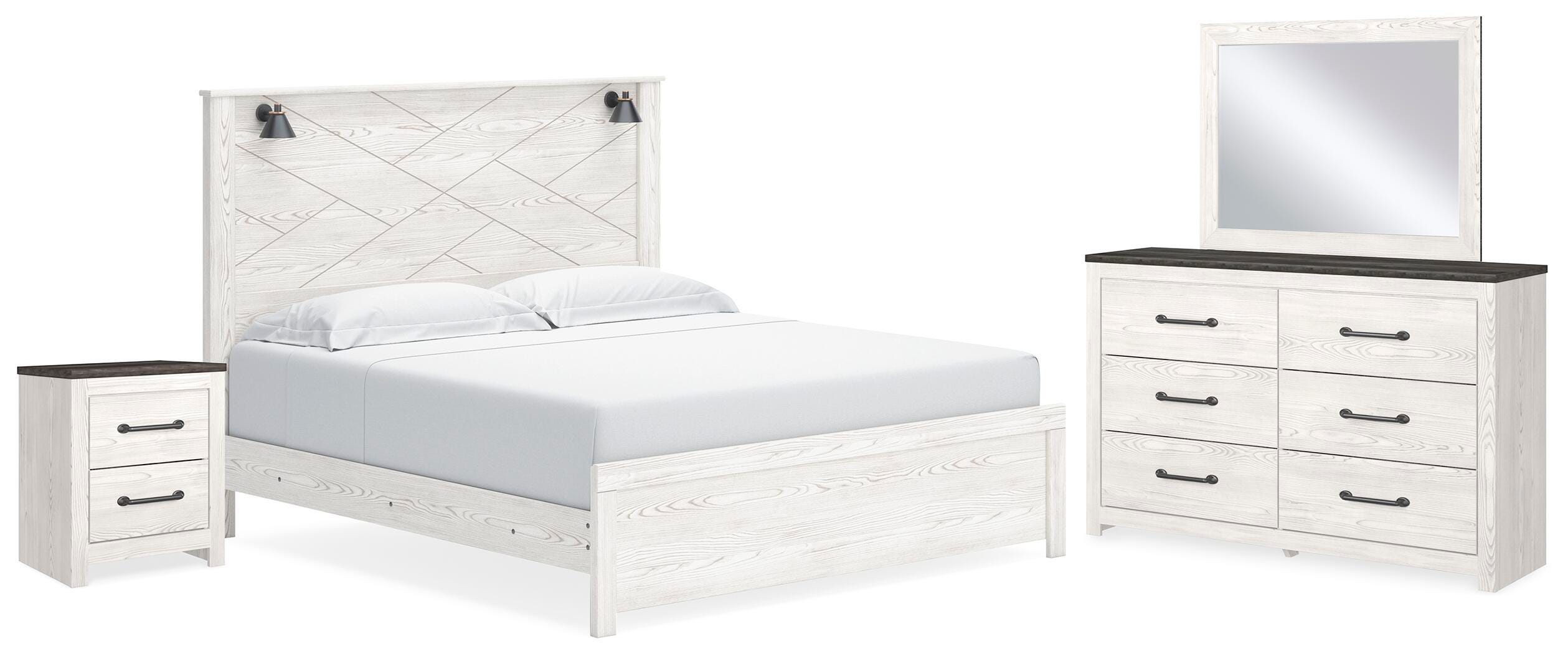 Gerridan Panel Bed, Dresser, Mirror, and Nightstand