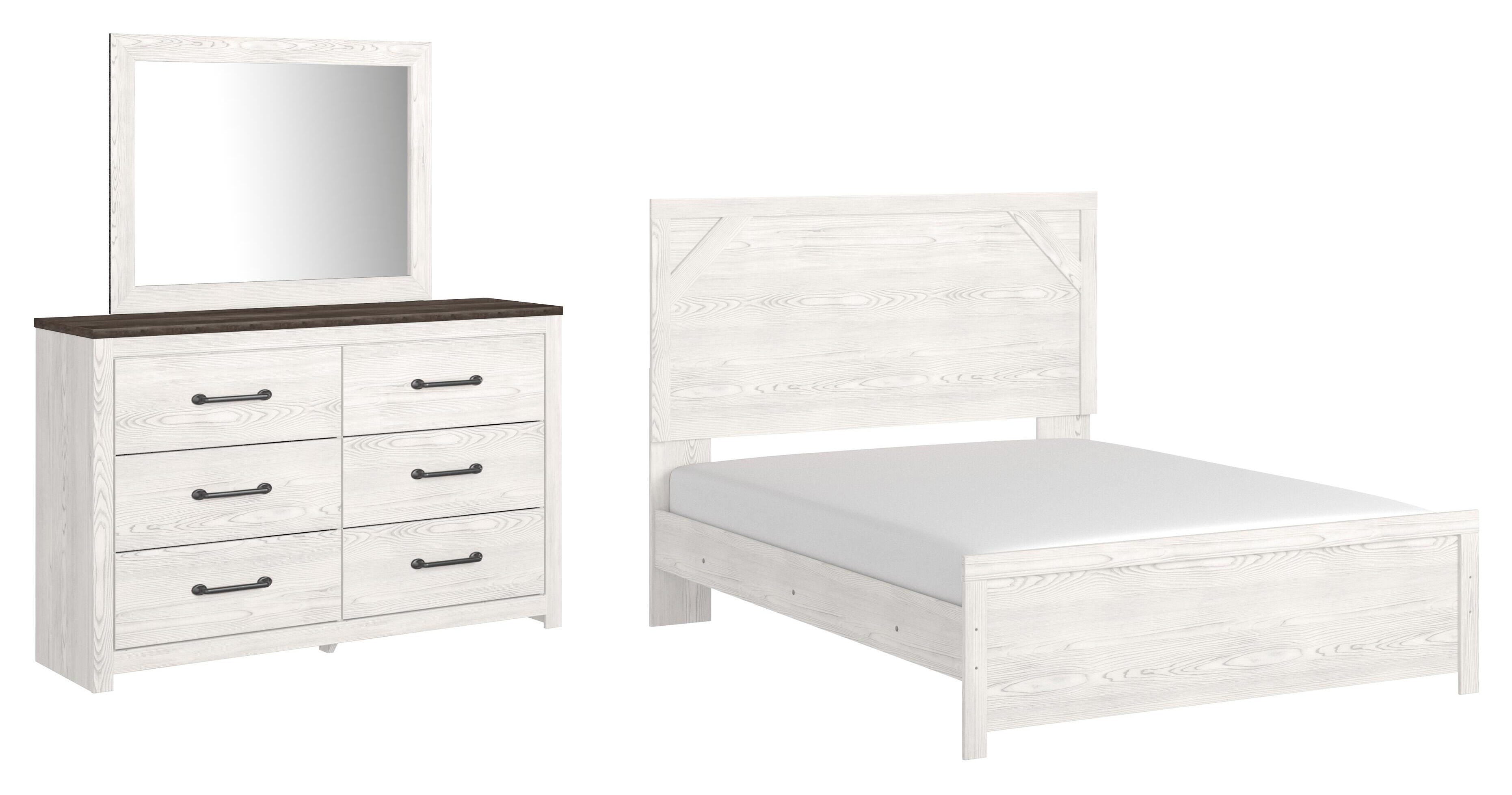 Gerridan Panel Bed with Mirrored Dresser