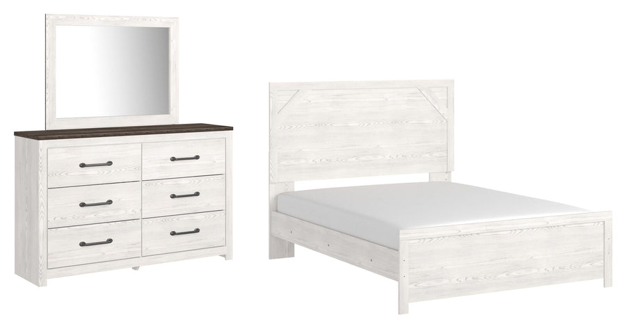 Gerridan Panel Bed with Mirrored Dresser