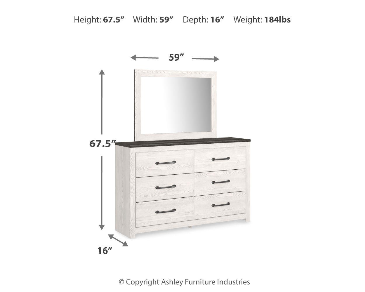 Gerridan Panel Bed, Dresser, Mirror and Chest