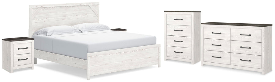 Gerridan Panel Bed, Dresser, Chest and 2 Nightstands