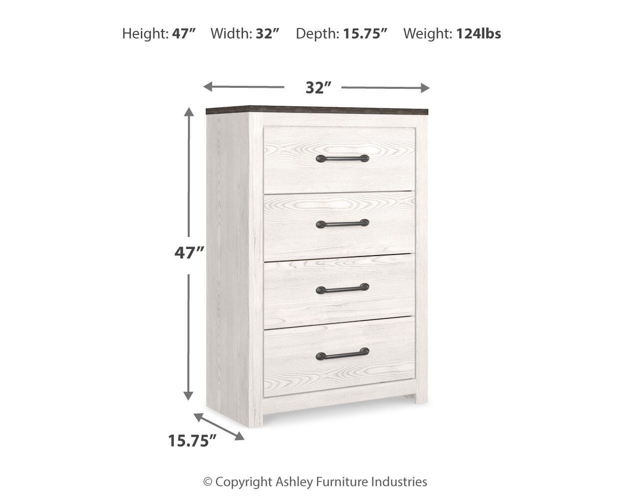 Gerridan Panel Bed, Chest and 2 Nightstands