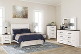 Gerridan Panel Bed with Mirrored Dresser and Chest