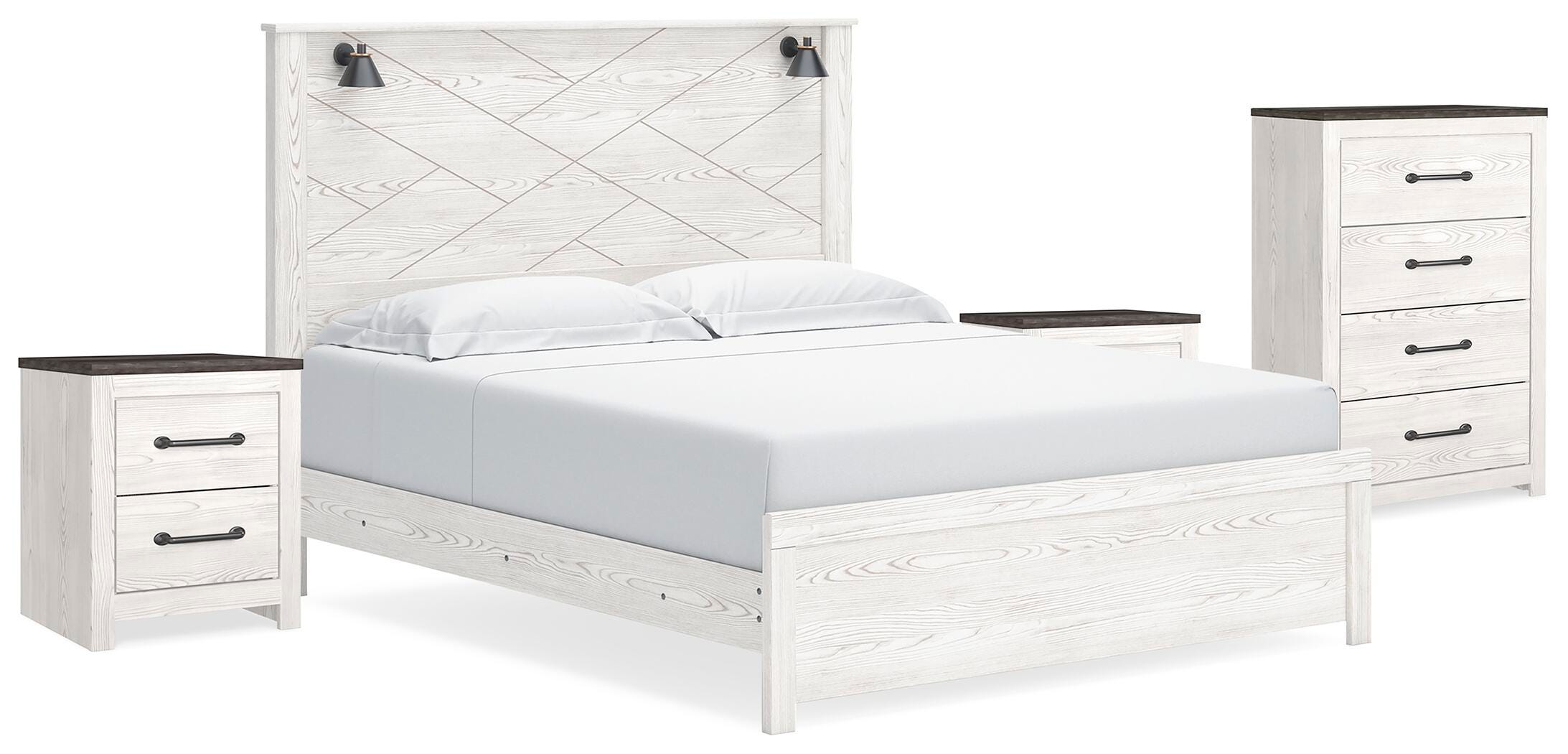 Gerridan Panel Bed, Chest and 2 Nightstands