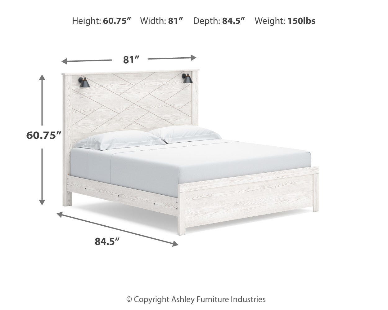 Gerridan Panel Bed with Mirrored Dresser