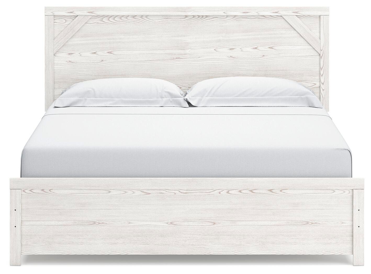 Gerridan Panel Bed with Mirrored Dresser and 2 Nightstands