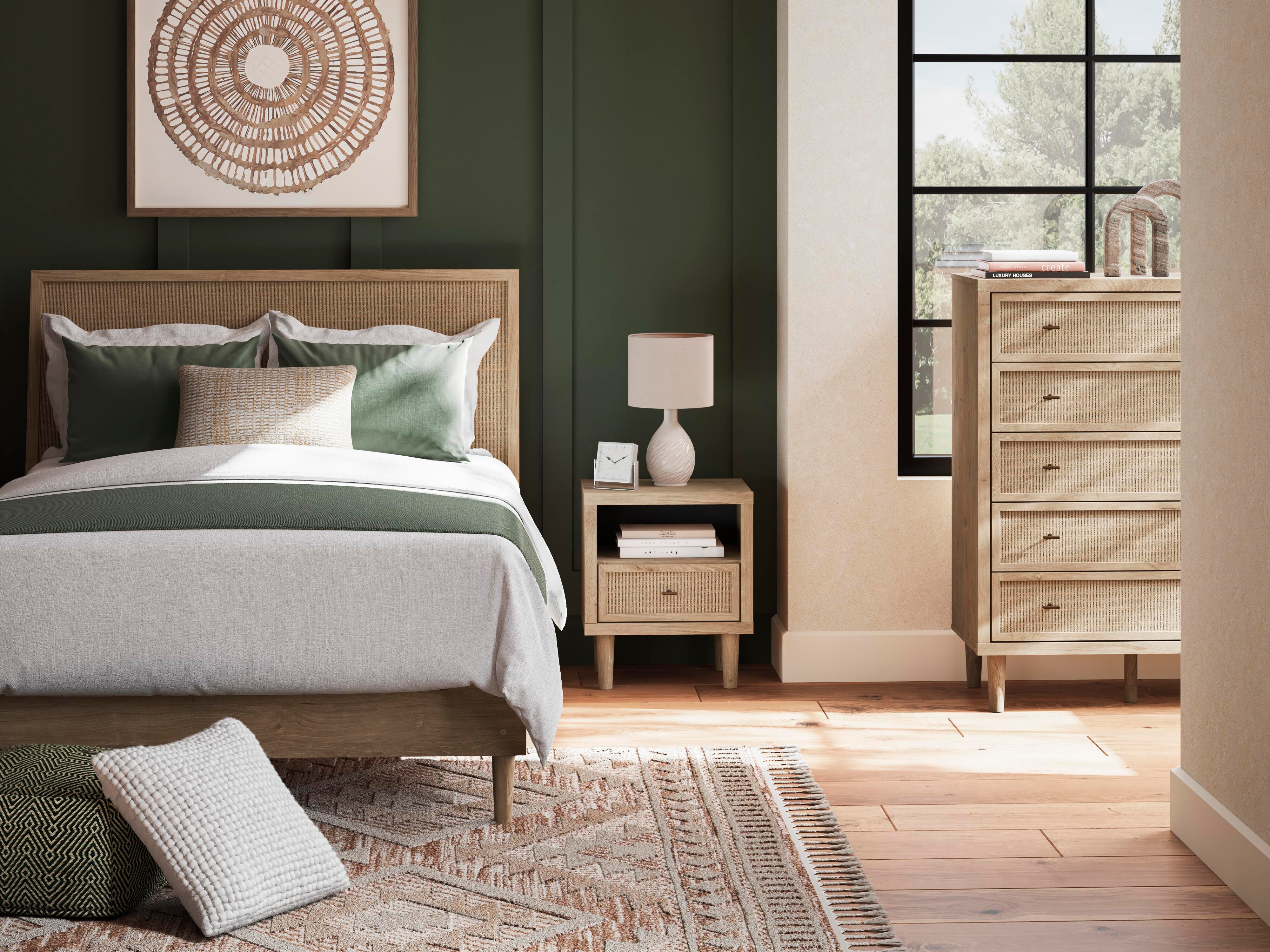Cielden Panel Bed, Dresser and Nightstand