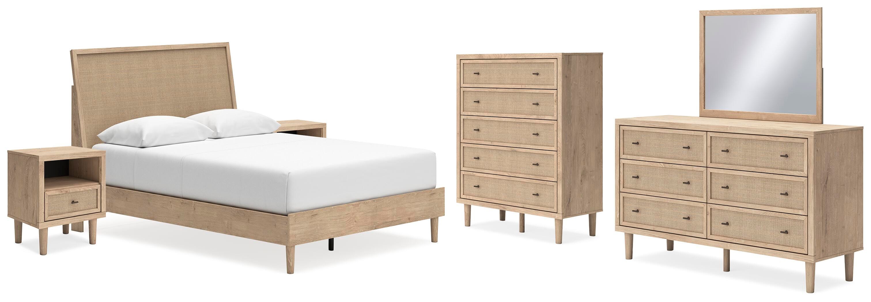 Cielden Panel Bed, Dresser, Mirror, Chest and 2 Nightstands