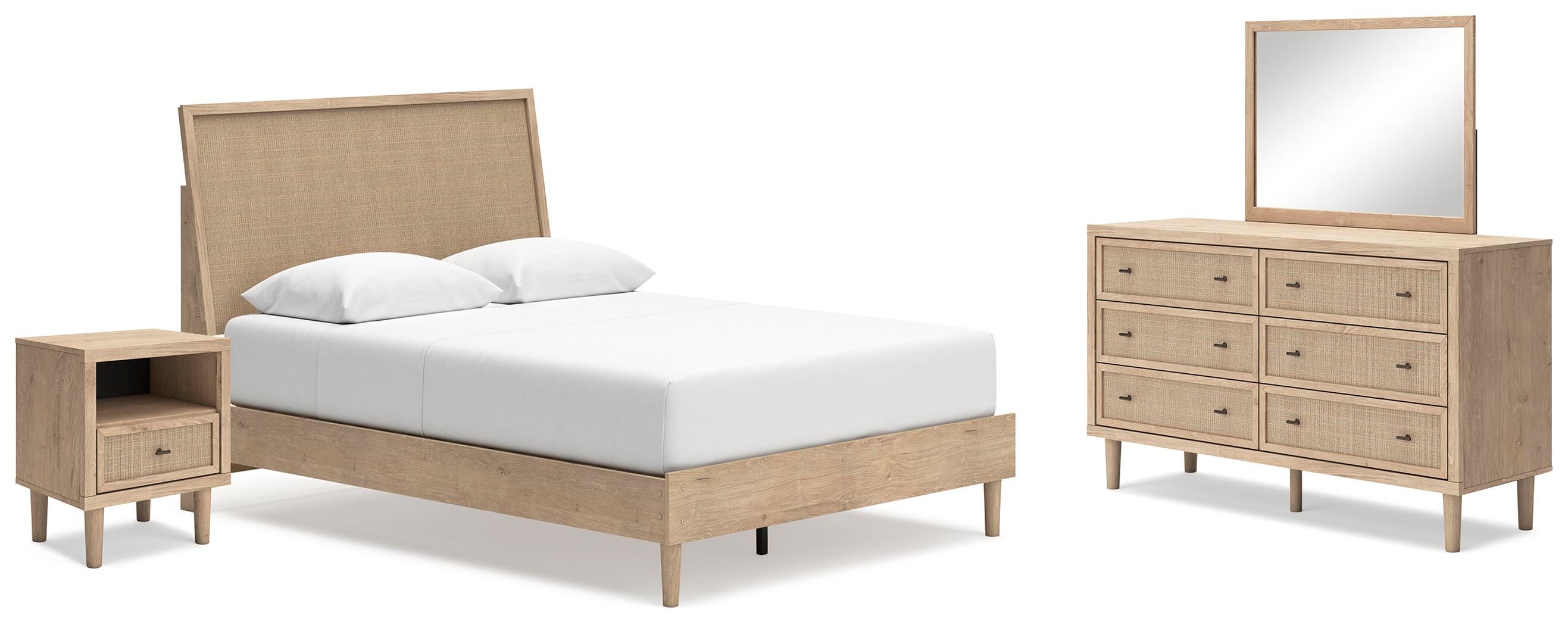Cielden Panel Bed, Dresser, Mirror and Nightstand