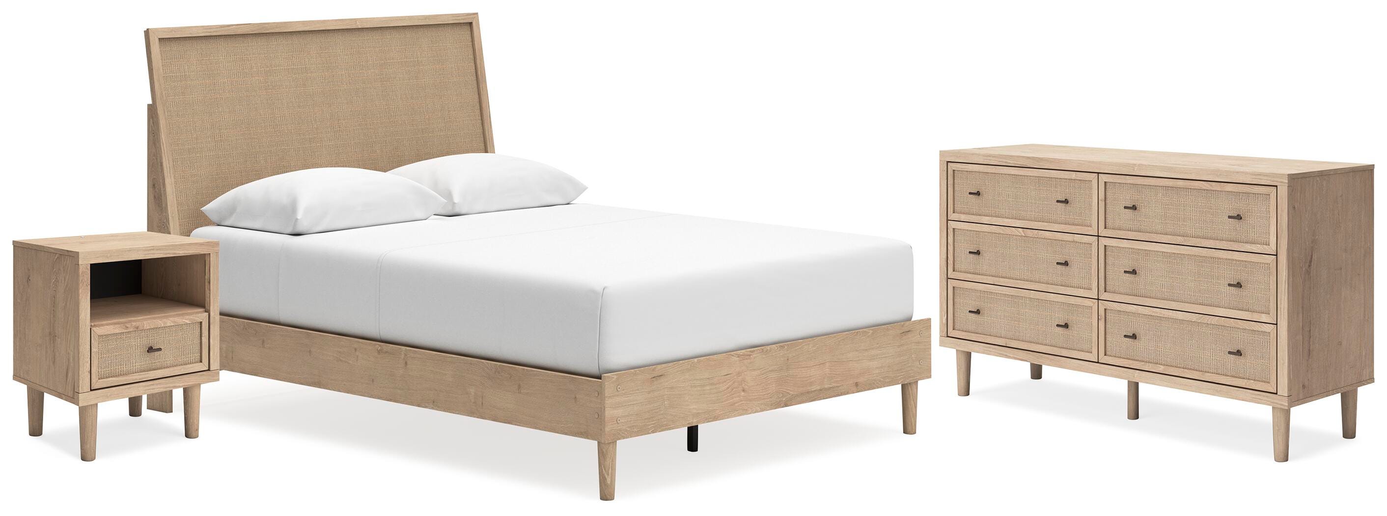 Cielden Panel Bed, Dresser and Nightstand