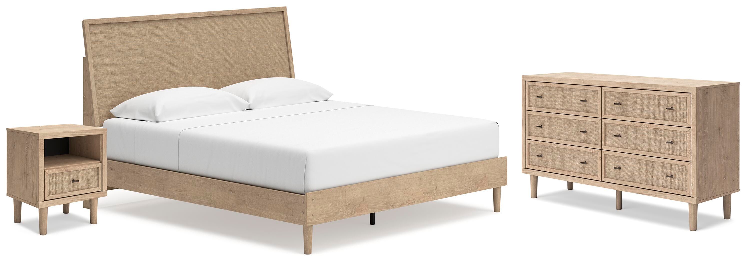 Cielden Panel Bed, Dresser and Nightstand