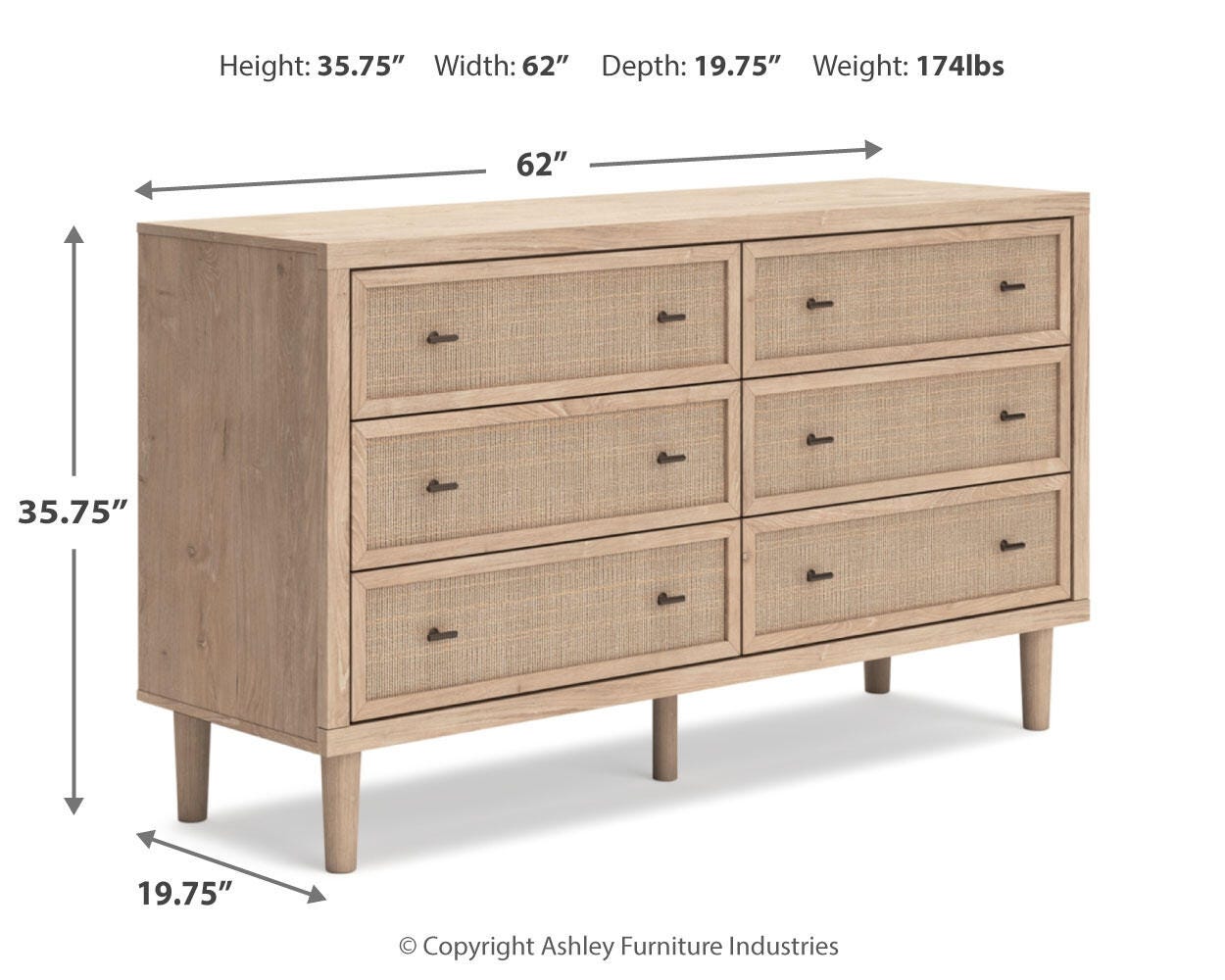 Cielden Panel Bed and Dresser