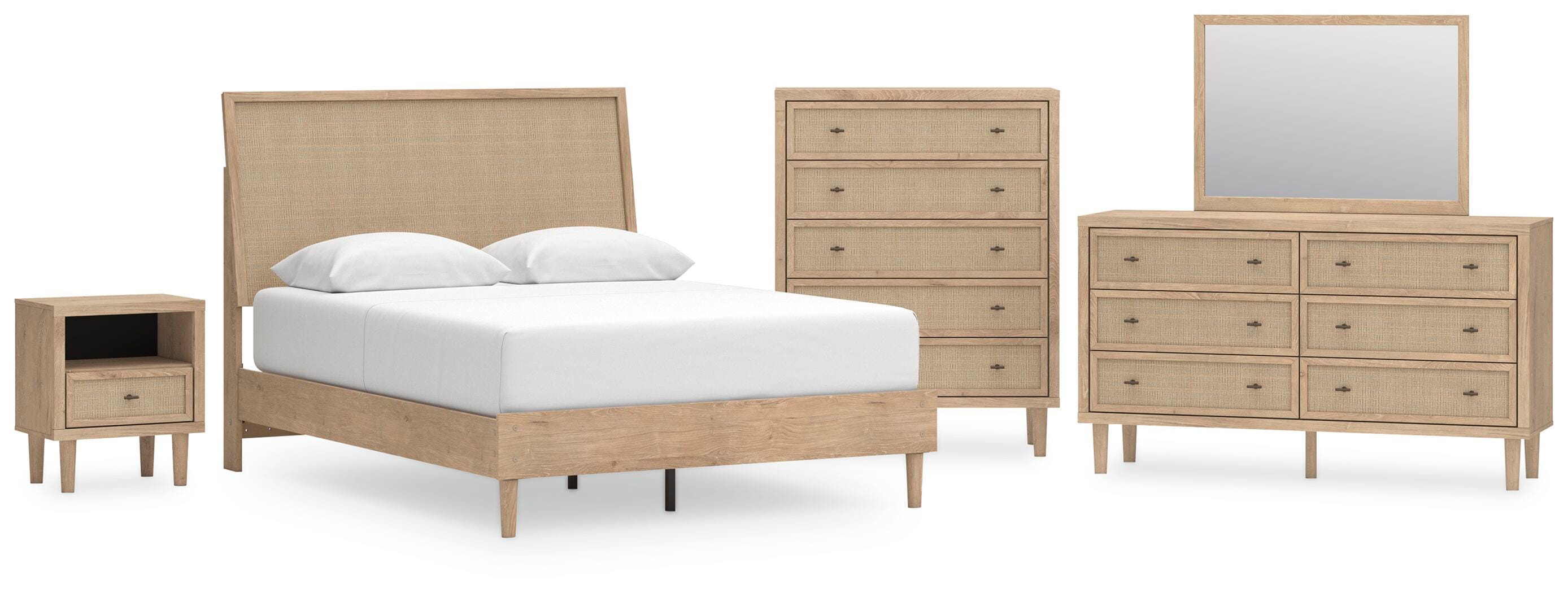 Cielden Panel Bed, Dresser, Mirror, Chest and Nightstand