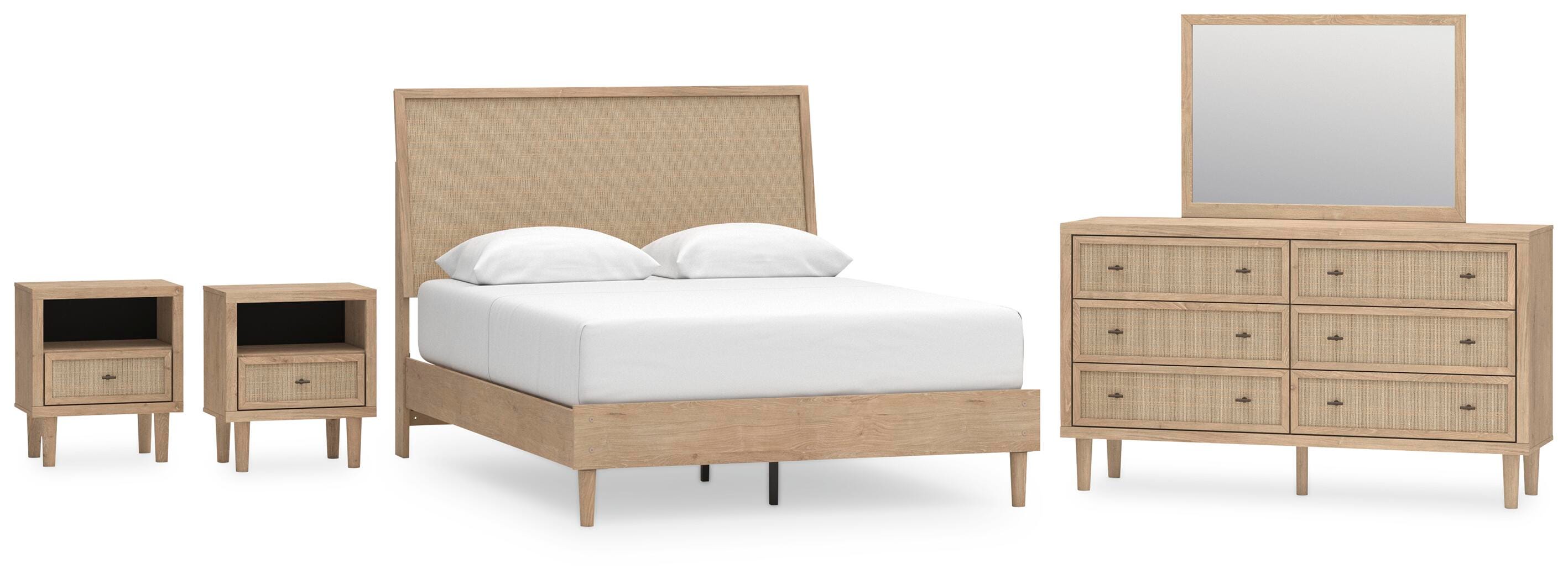 Cielden Panel Bed, Dresser, Mirror and 2 Nightstands