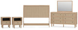 Cielden Panel Headboard, Dresser, Mirror and 2 Nightstands
