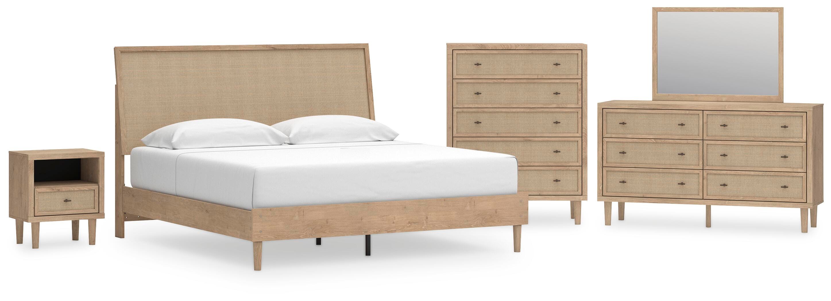 Cielden Panel Bed, Dresser, Mirror, Chest and Nightstand