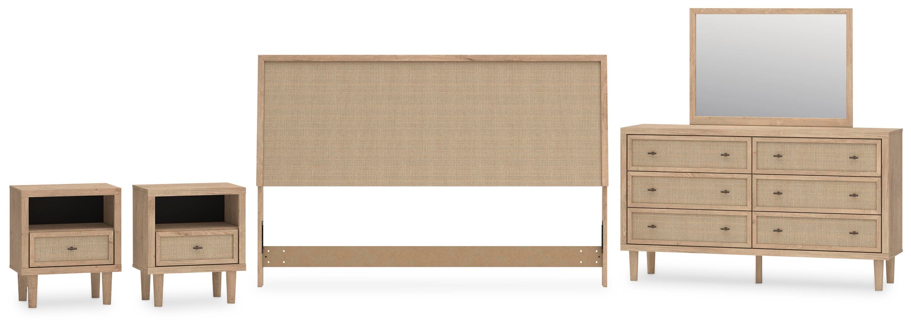 Cielden Panel Headboard, Dresser, Mirror and 2 Nightstands