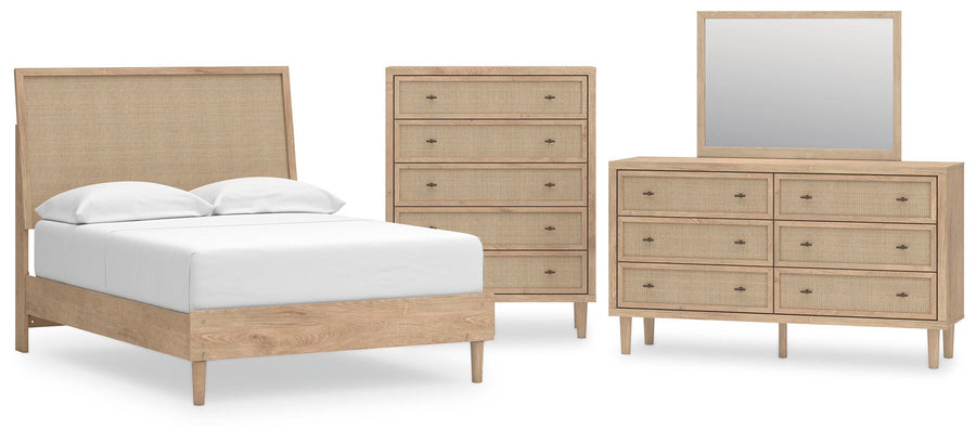Cielden Panel Bed, Dresser, Mirror and Chest
