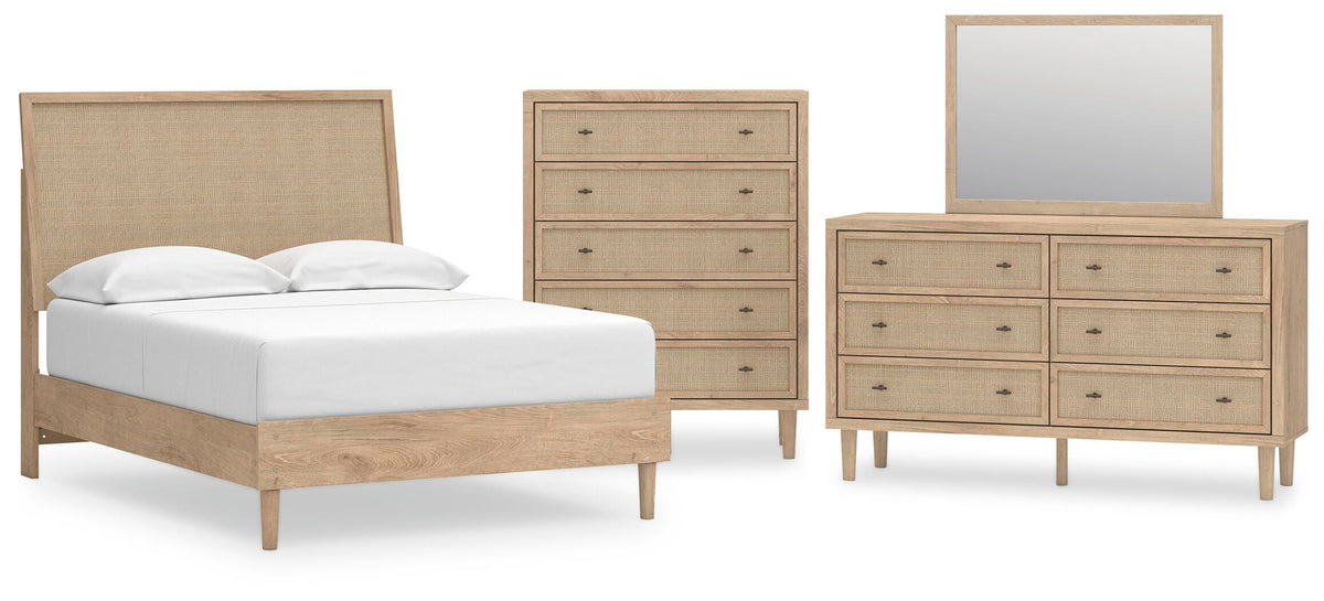 Cielden Panel Bed, Dresser, Mirror and Chest