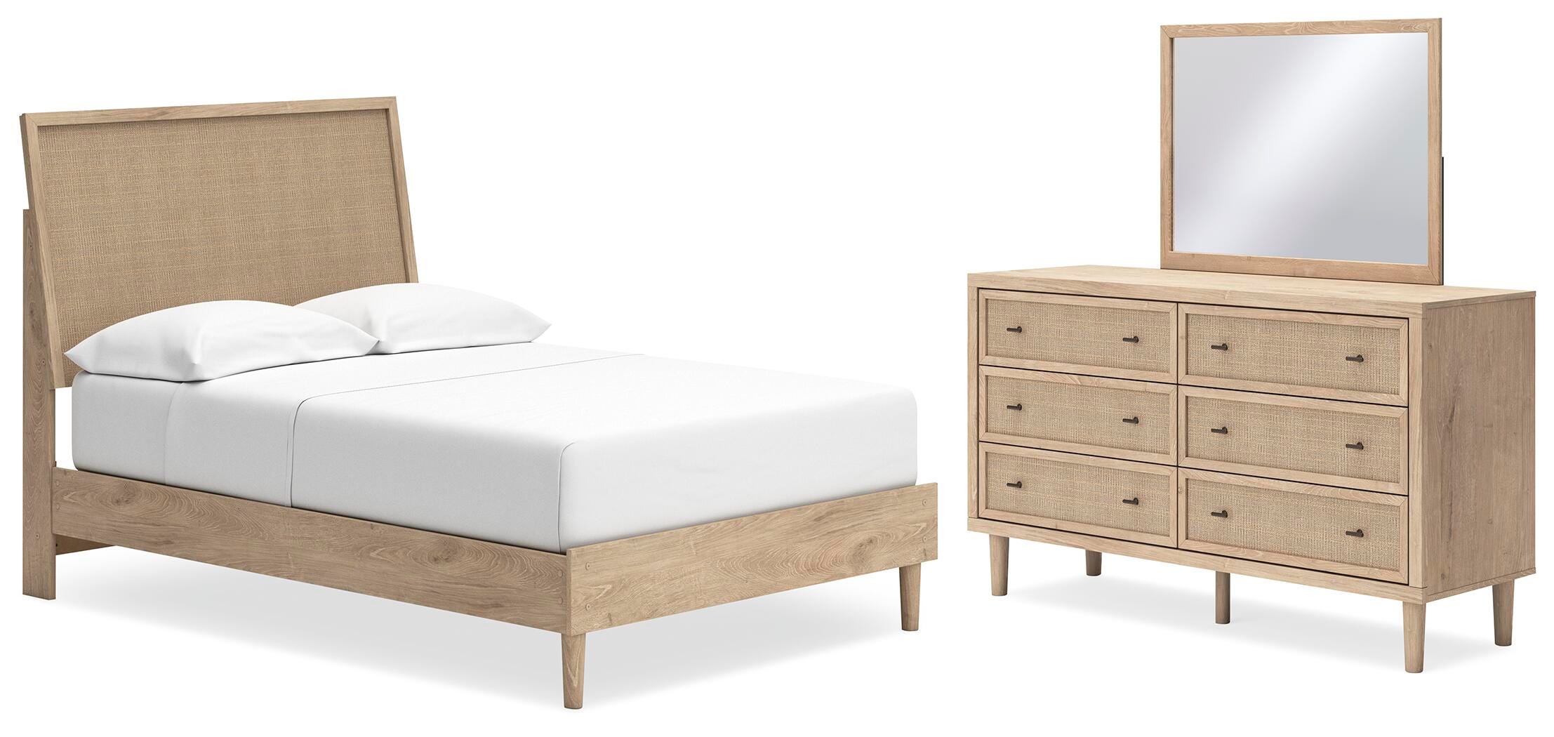 Cielden Panel Bed, Dresser and Mirror