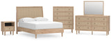 Cielden Panel Bed, Dresser, Mirror, Chest and Nightstand