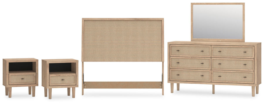 Cielden Panel Headboard, Dresser, Mirror and 2 Nightstands