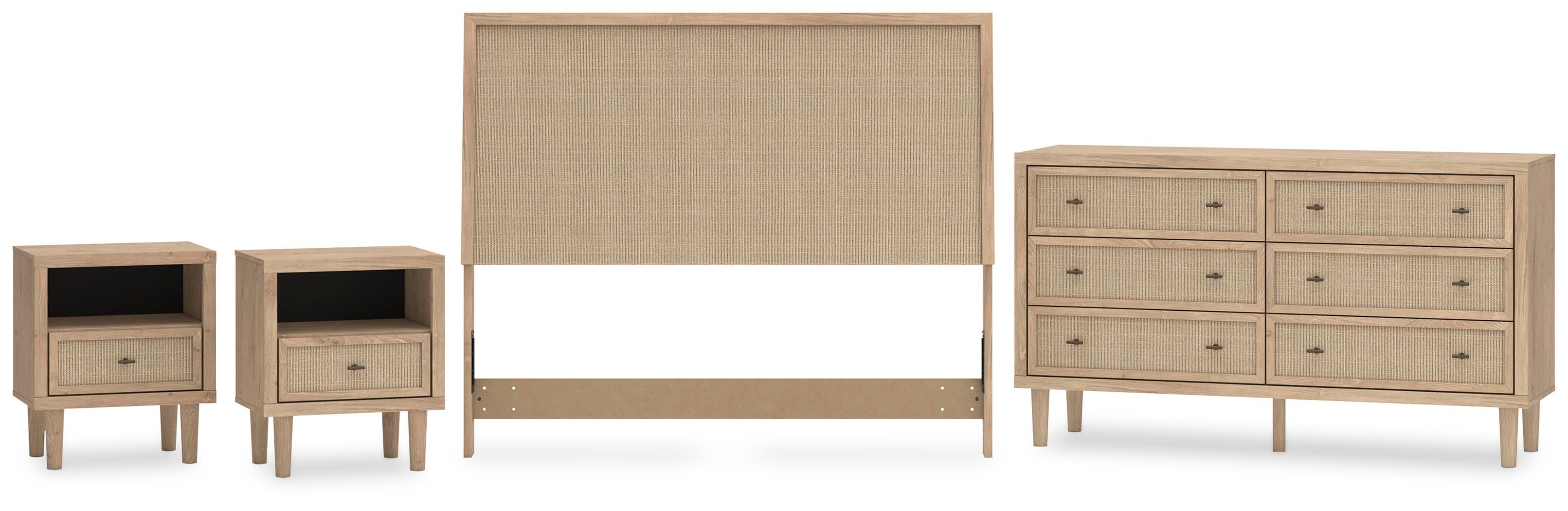 Cielden Panel Headboard, Dresser and 2 Nightstands