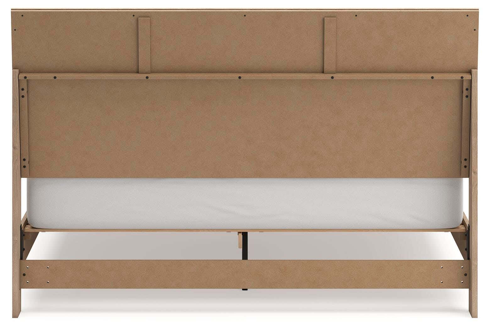 Cielden Panel Bed with Mirrored Dresser and Chest