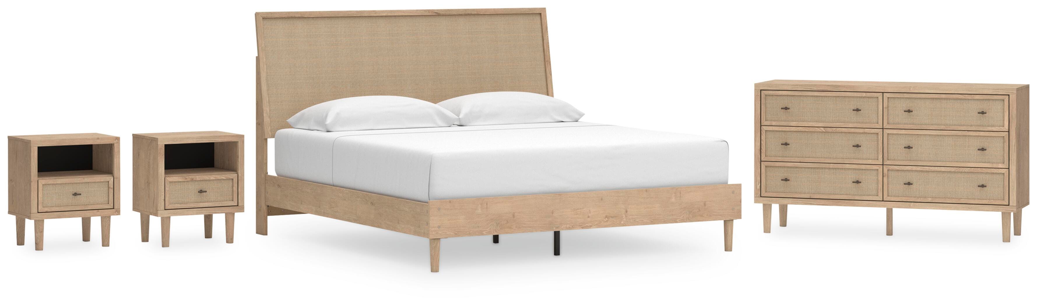 Cielden Panel Bed with Dresser and 2 Nightstands