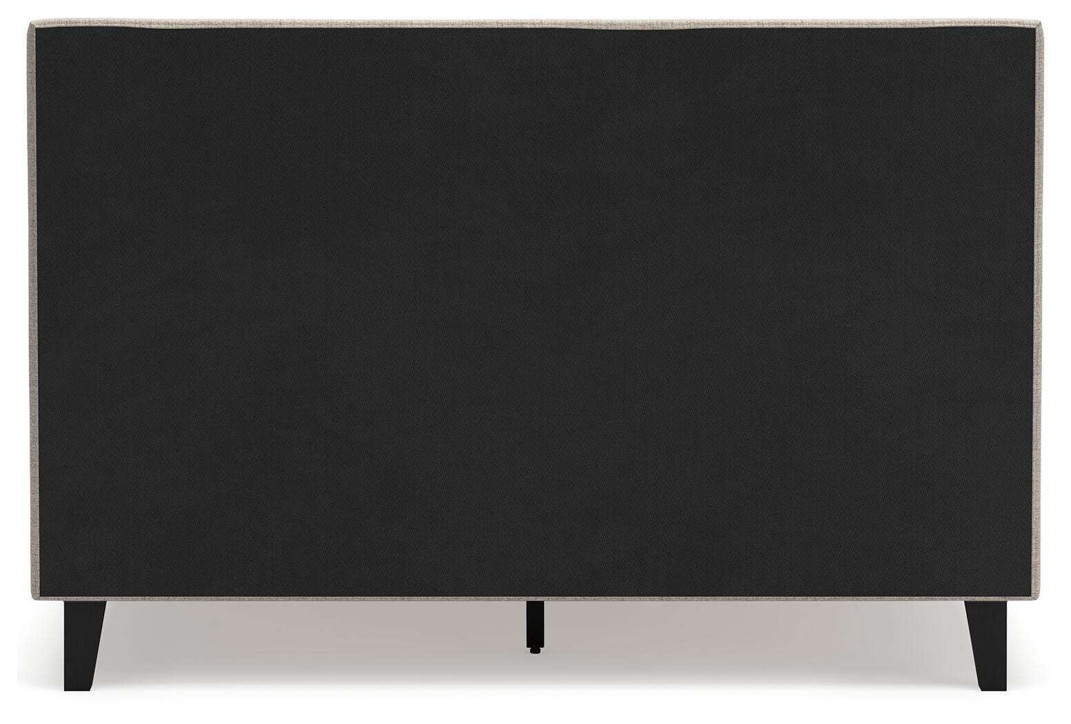 Cielden Upholstered Bed with Roll Slats, Dresser and Chest