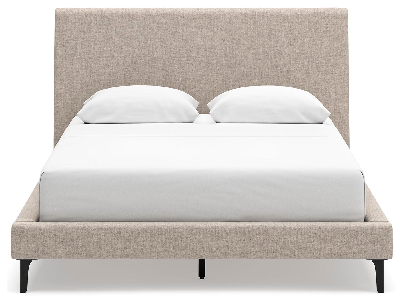 Cielden Upholstered Bed with Roll Slats and Dresser