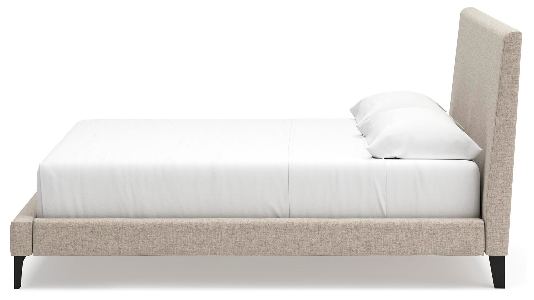 Cielden Upholstered Bed with Roll Slats, Chest and Nightstand