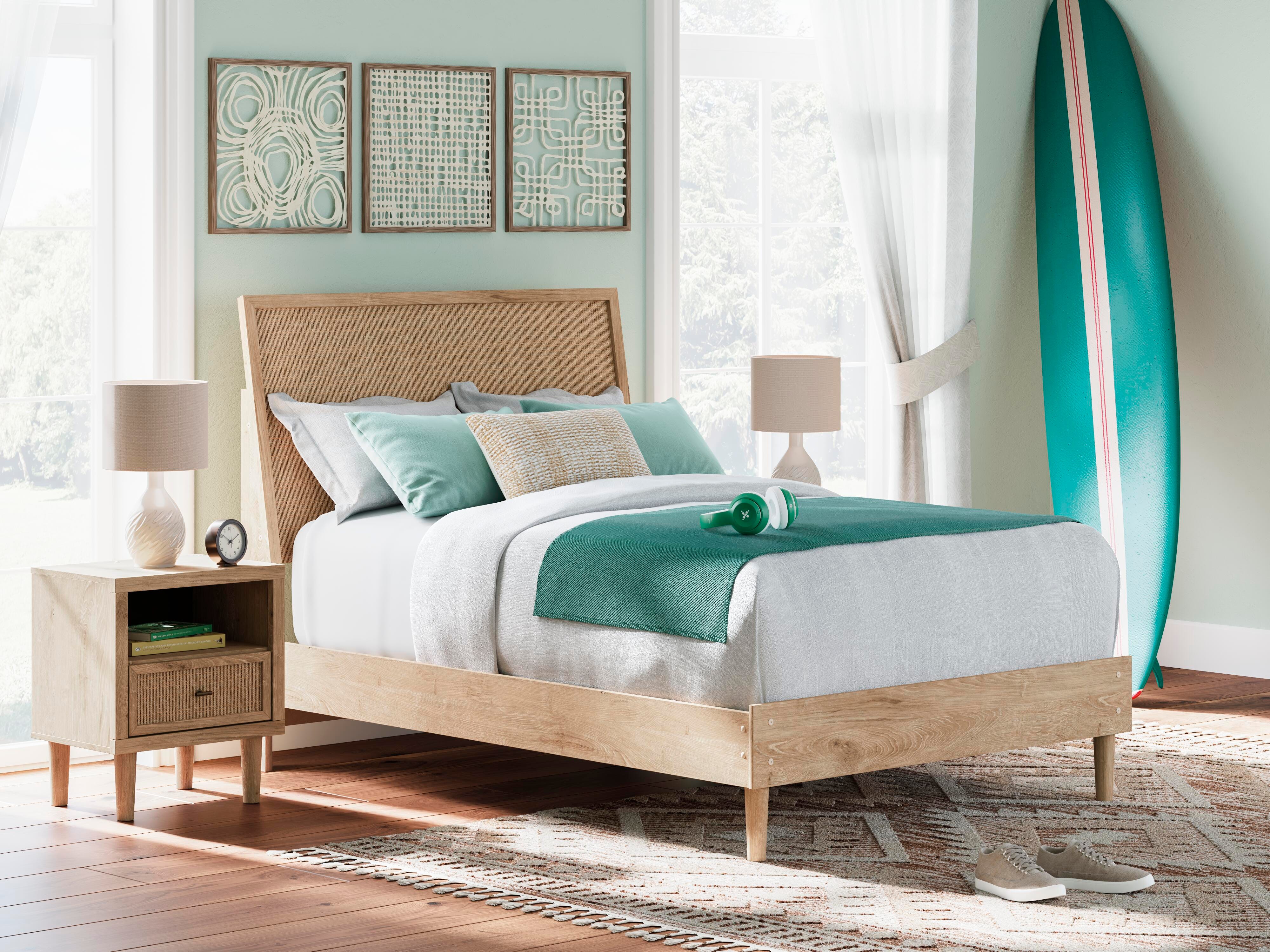 Cielden Panel Bed, Dresser and Mirror