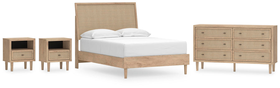 Cielden Panel Bed with Dresser and 2 Nightstands