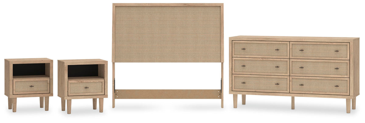 Cielden Panel Headboard, Dresser and 2 Nightstands