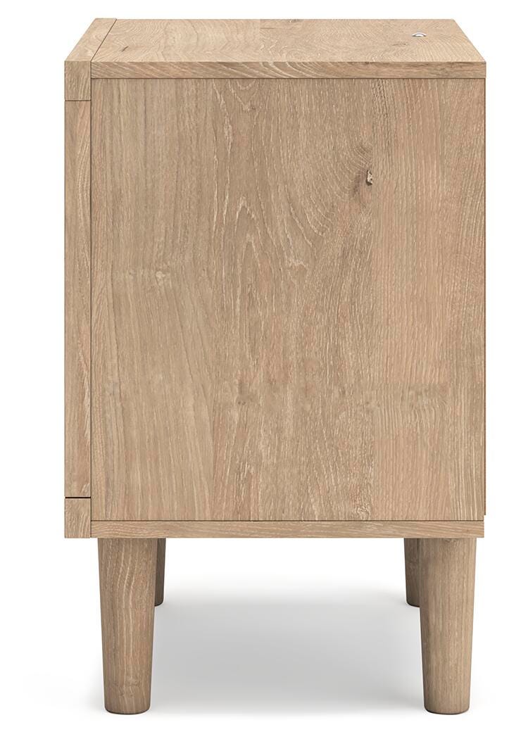 Cielden Upholstered Bed with Roll Slats, Dresser and Nightstand